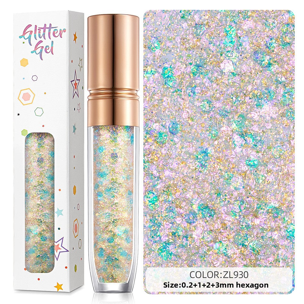 Shimmering sequin facial eyeshadow