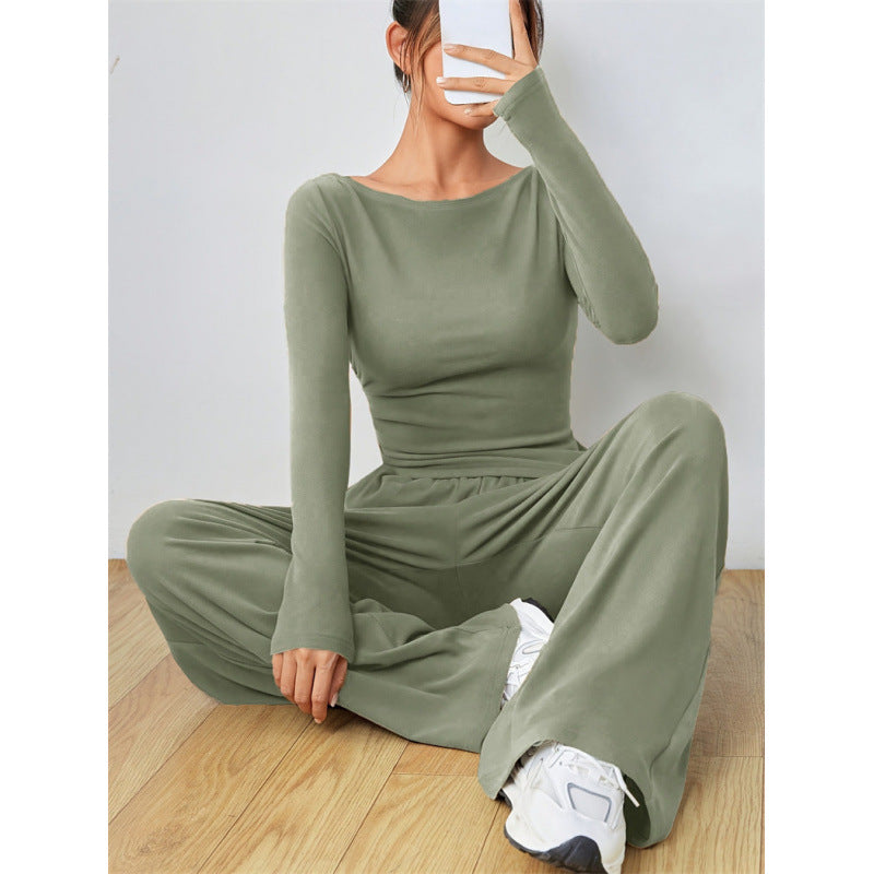 Women's Relaxed Wide-Leg Pants Set