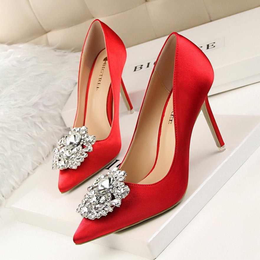Rhinestone stiletto heels