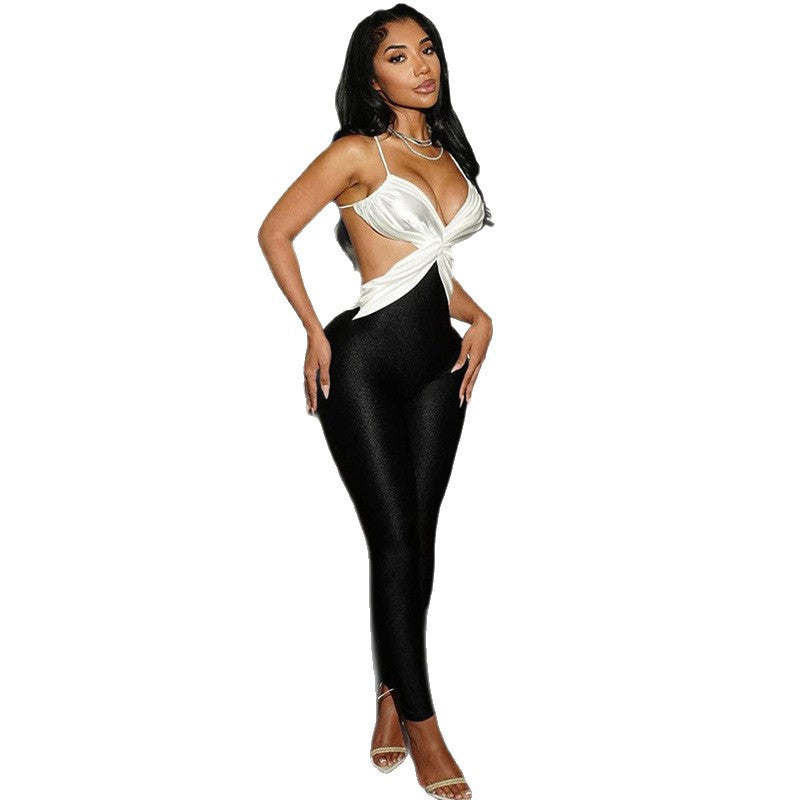 Women's Sexy Backless High Waist Tight Jumpsuit