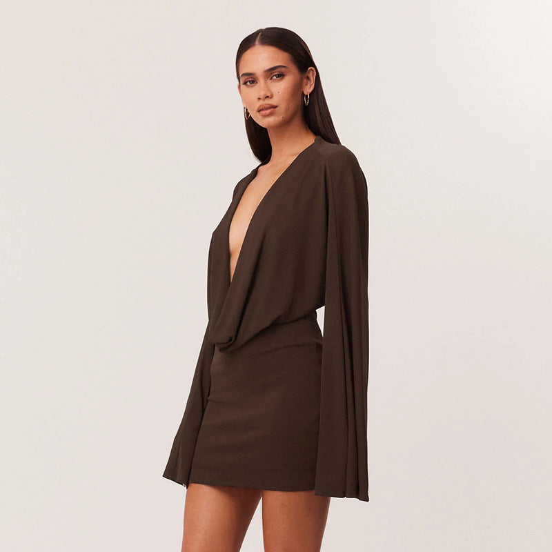 Women's Long Sleeve Bodycon Mini Dress