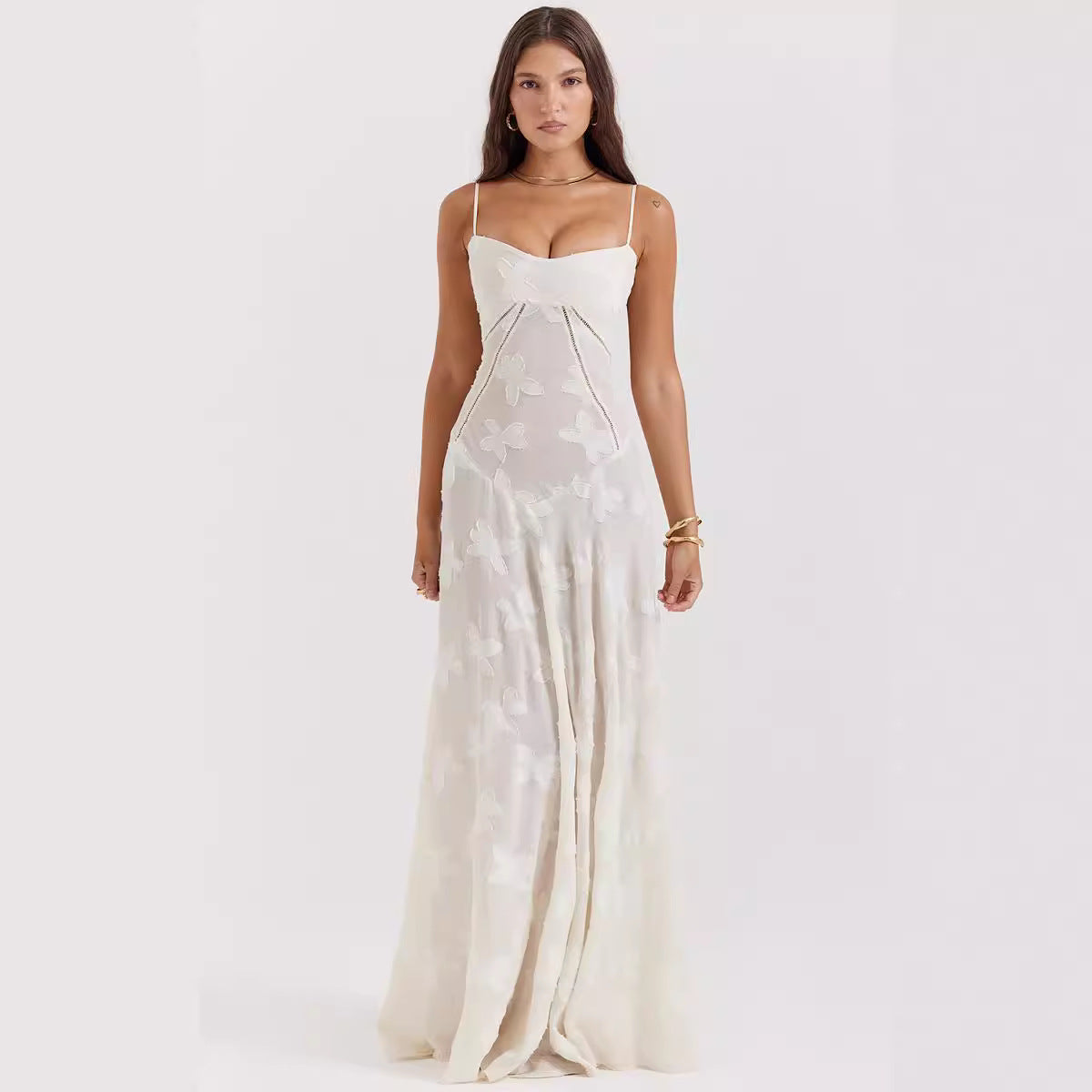 Sexy sleeveless strapless backless dress