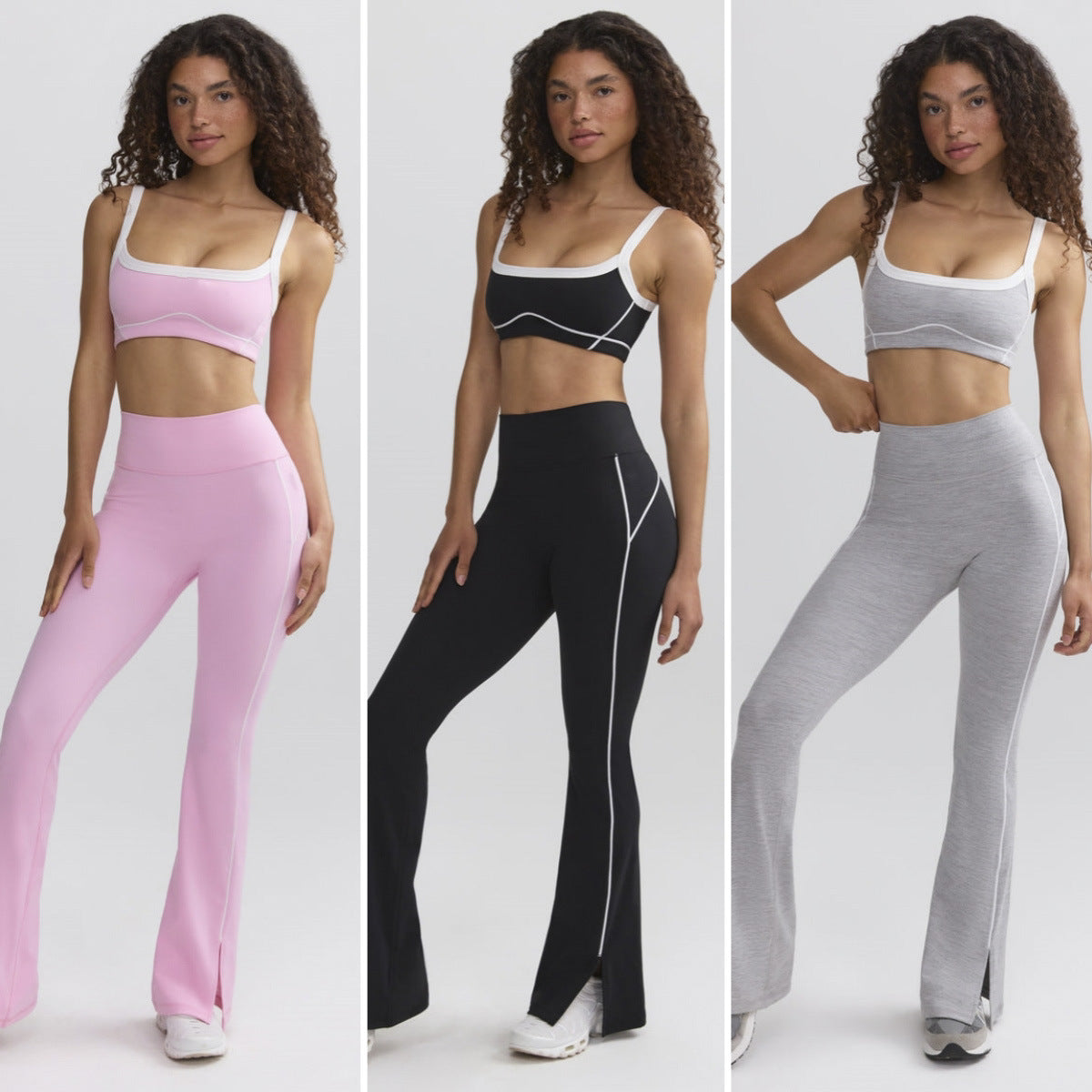 Womens High Waist Flared Yoga Pants