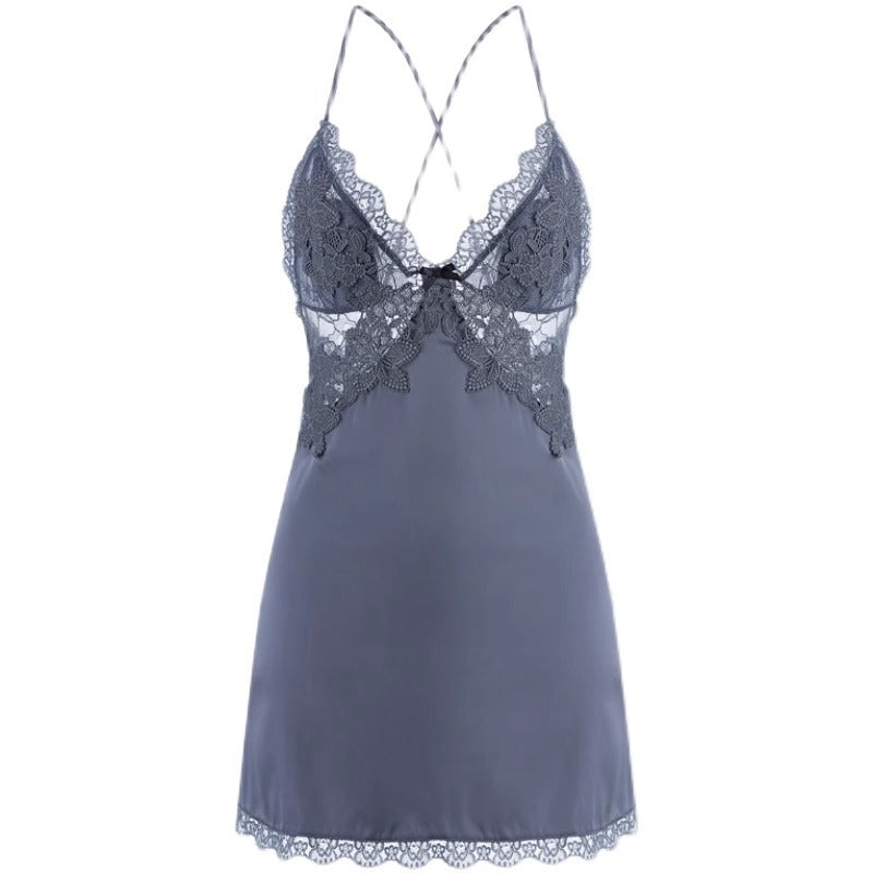 Sexy Lace Sleeveless Nightgown for Women