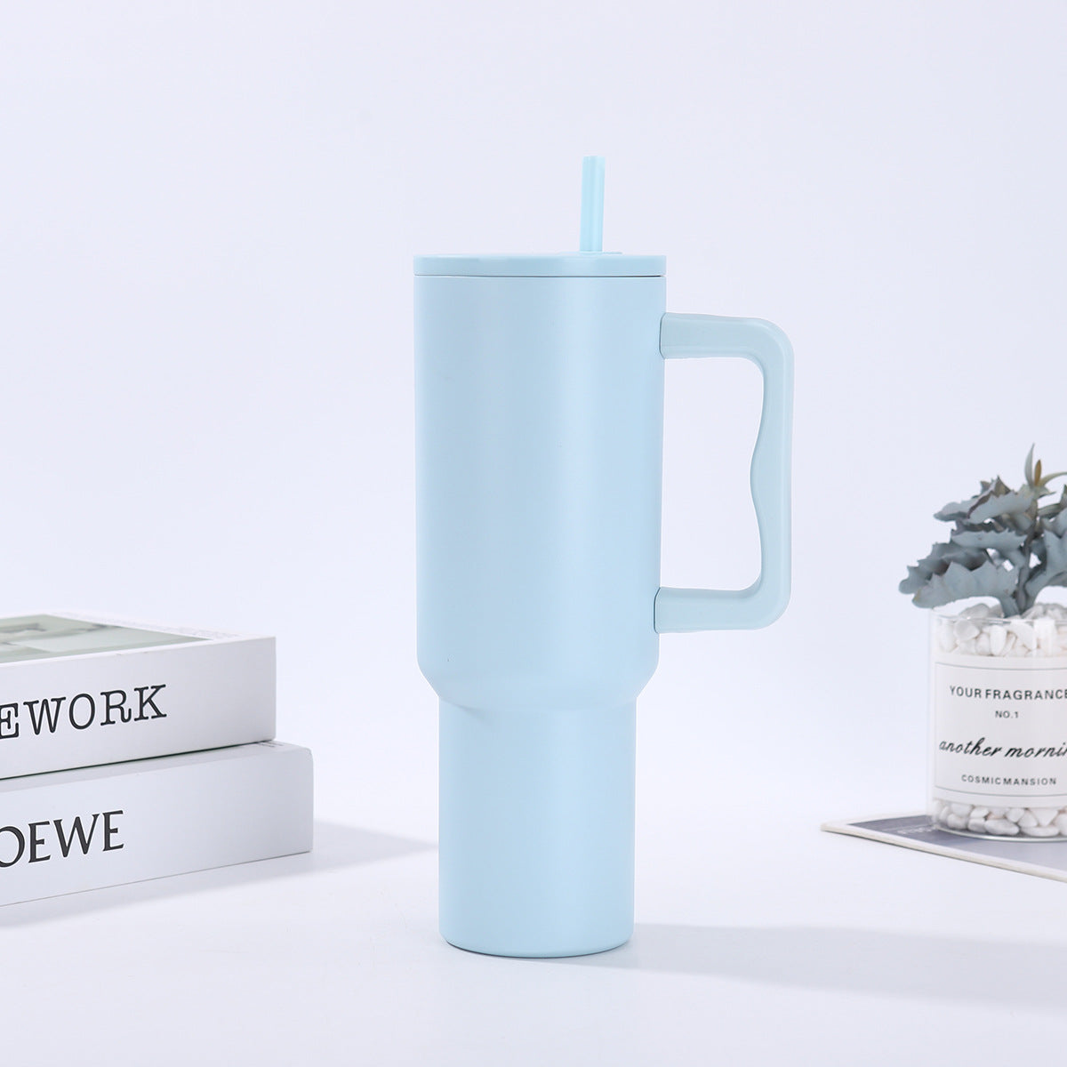 Handle-equipped insulated cup