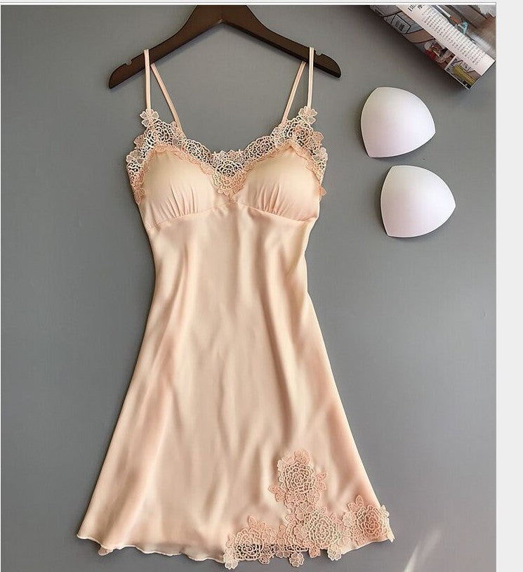 Lingerie Suspender Dress with Chest Pads