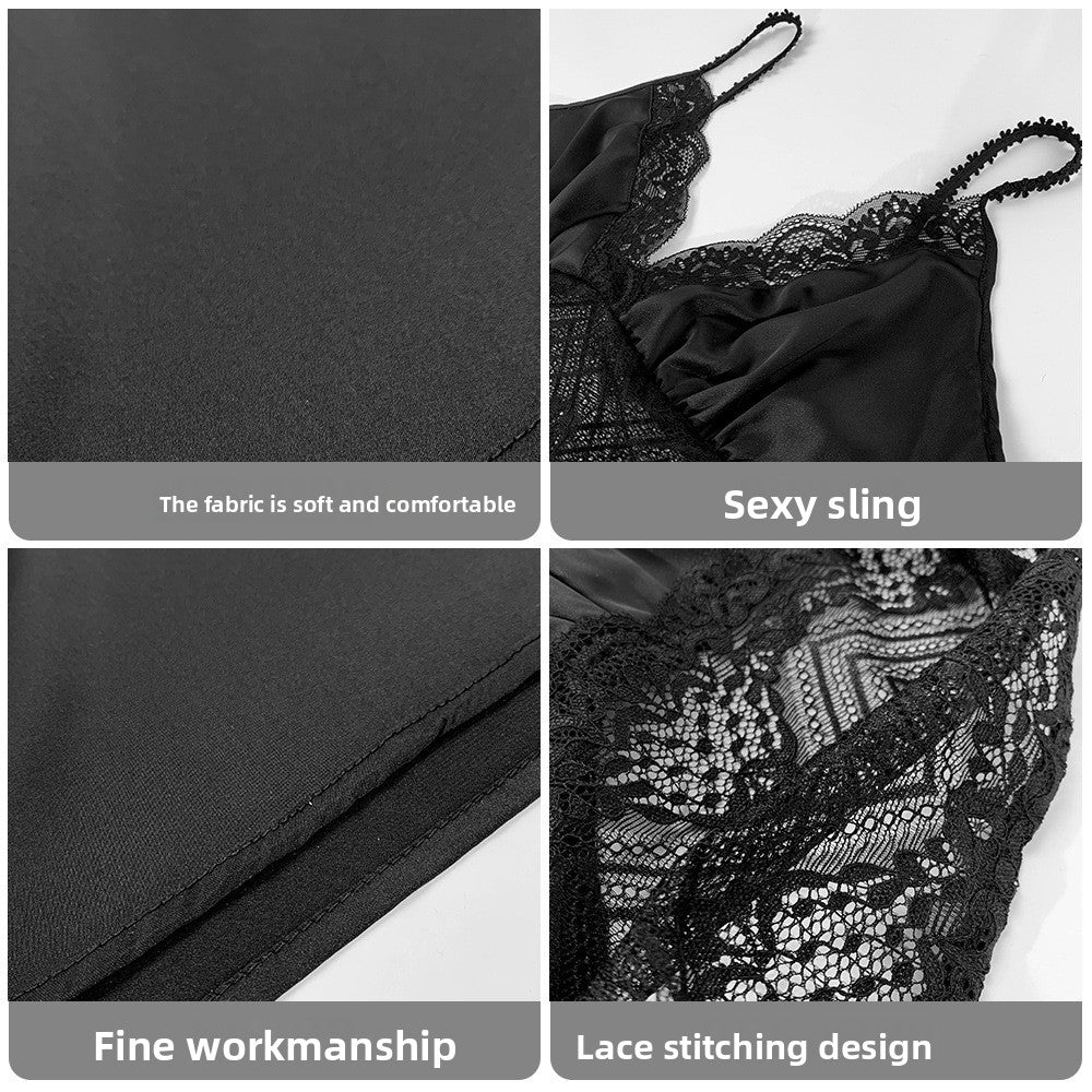 Lace Sleeveless Dress Pajama Homewear