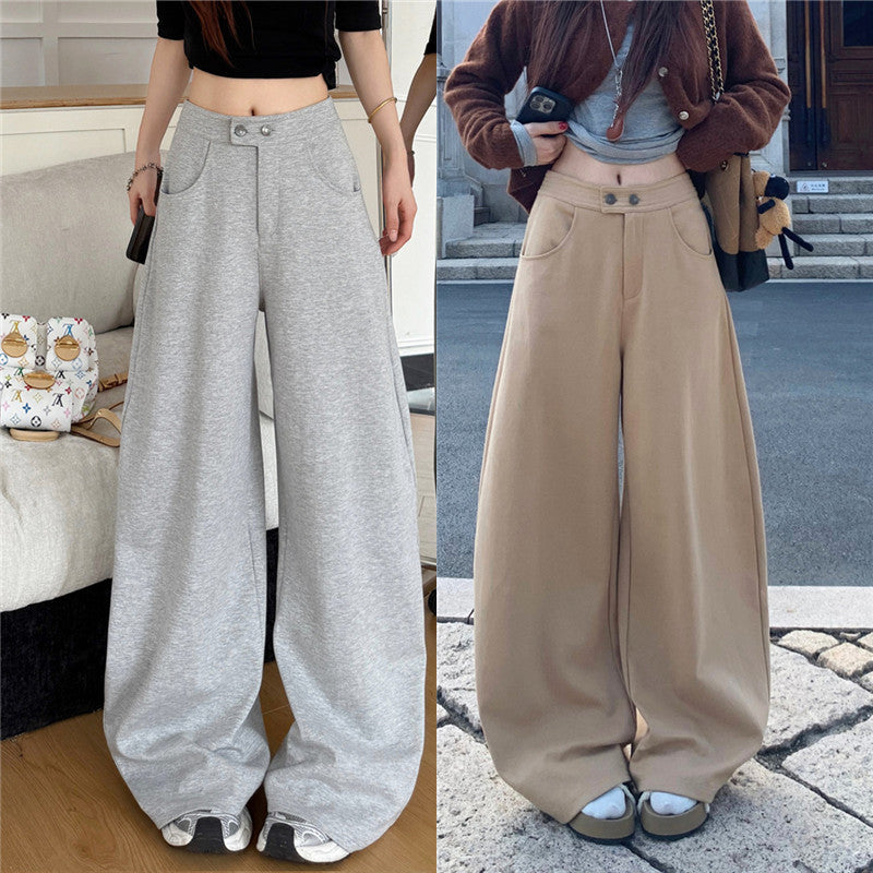 Womens Wide-Leg Sweatpants High Waisted Casual Pants