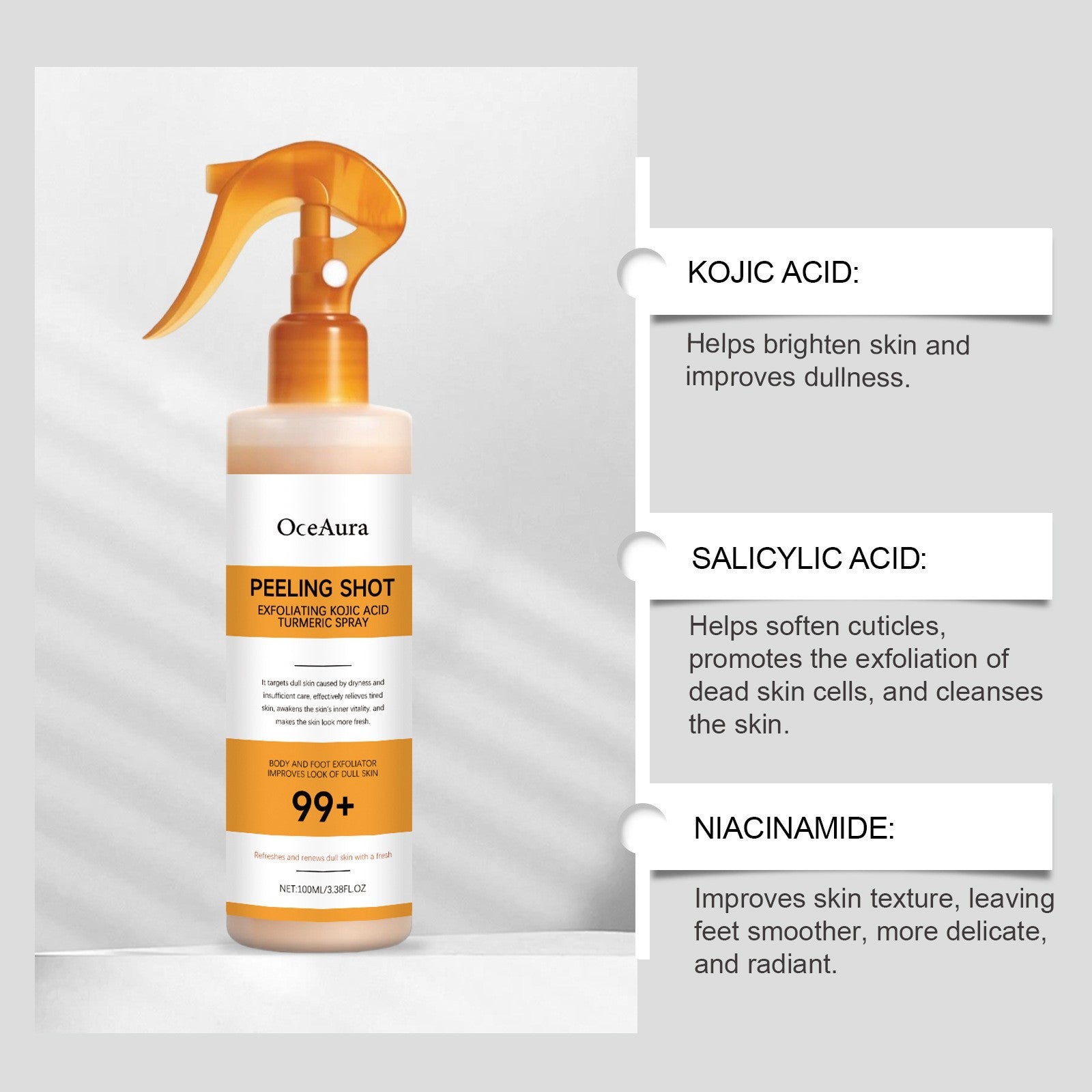 Curcuma Alba Turmeric Exfoliating Spray