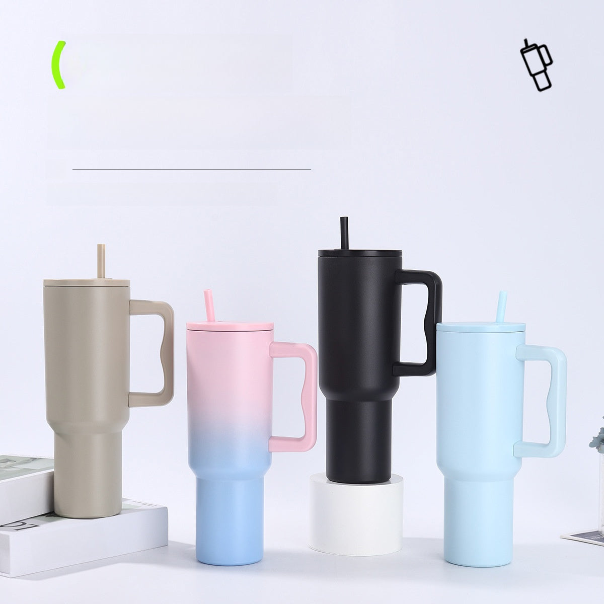 Handle-equipped insulated cup