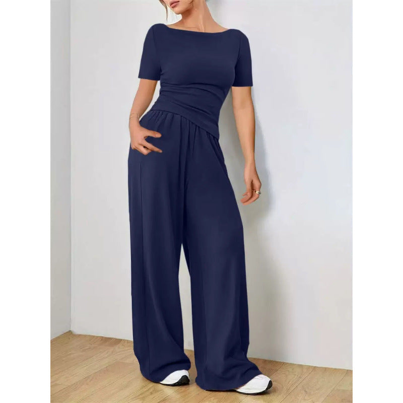 Women's Relaxed Wide-Leg Pants Set