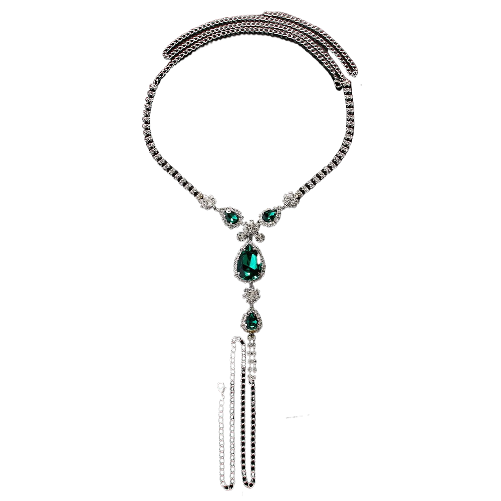 Green Diamond Water Drop Underwear Chain