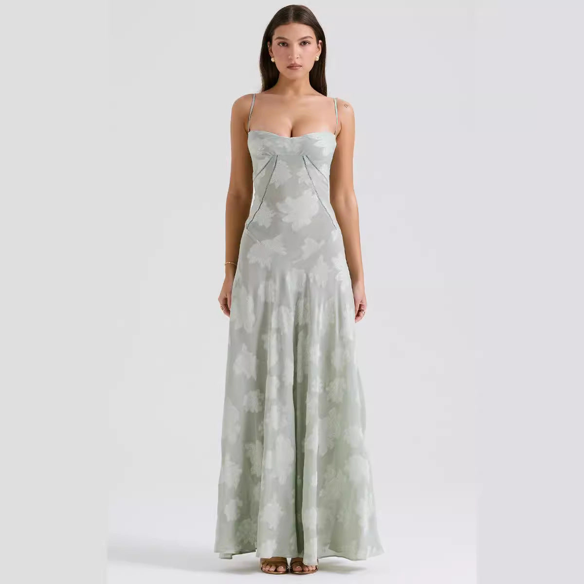 Sexy sleeveless strapless backless dress