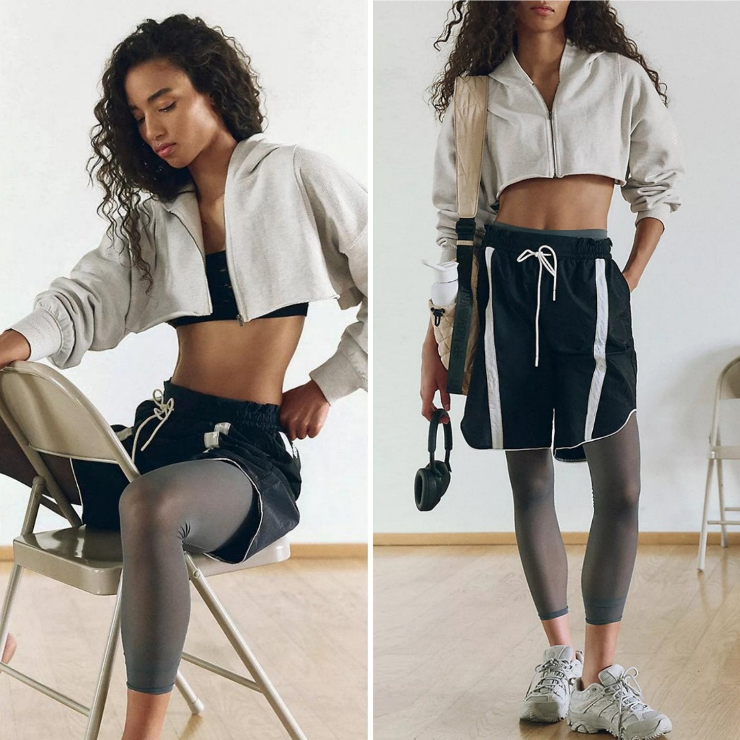 Short-sleeved sports hoodie