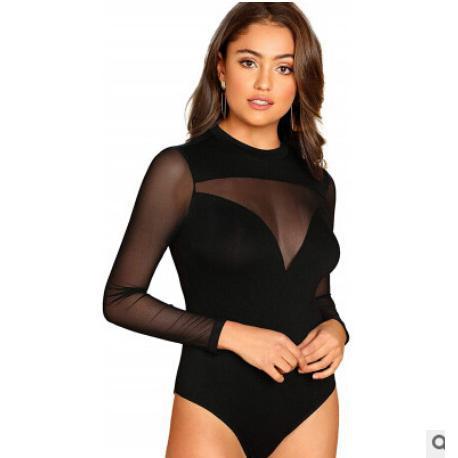 Women's Sexy Long Sleeve Bodysuit Clubwear
