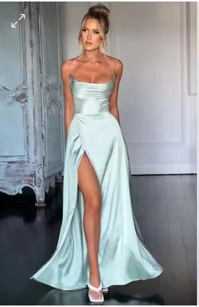 Slim-Fit Backless Long Dress