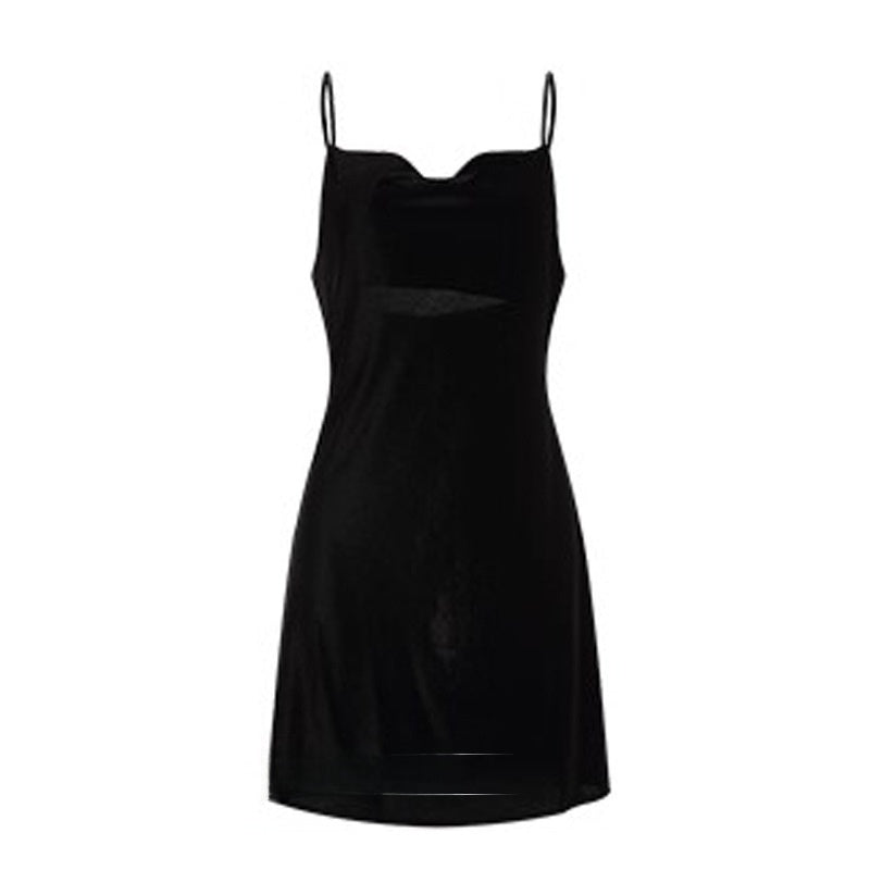 Strap ice silk nightgown