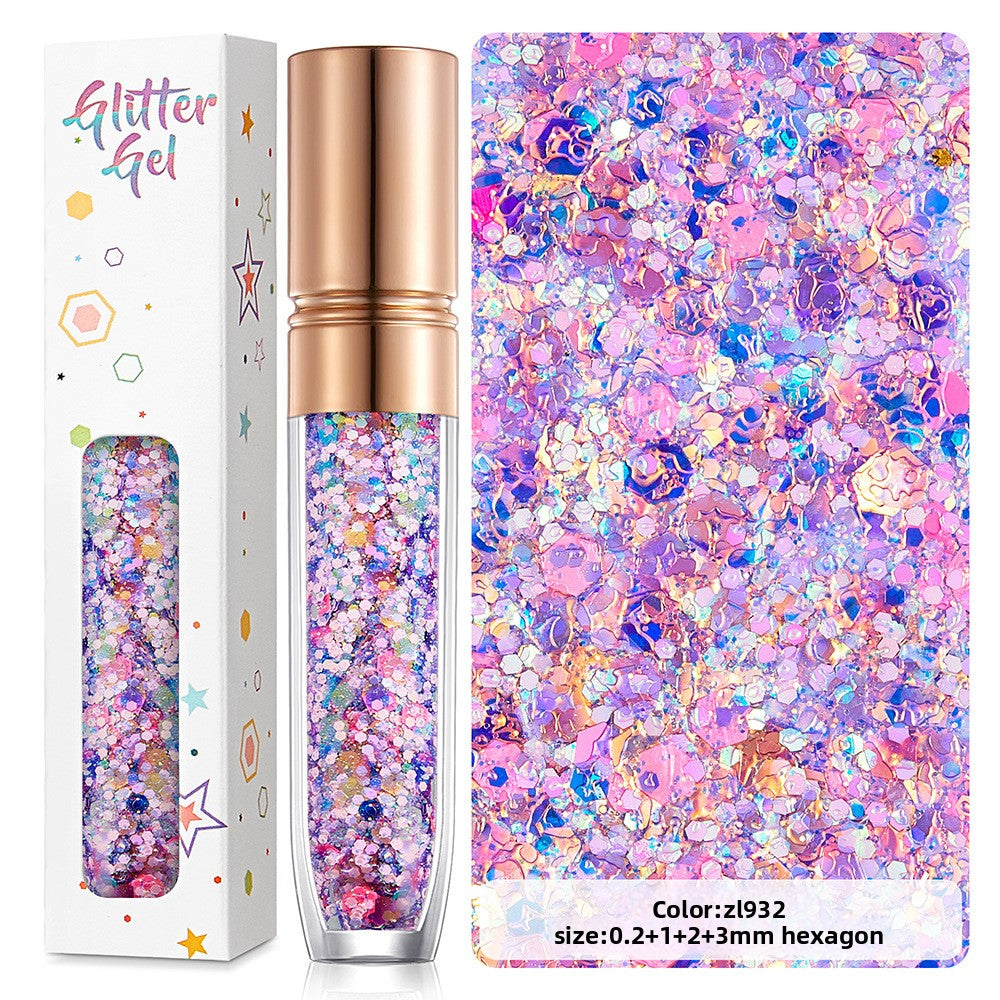 Shimmering sequin facial eyeshadow