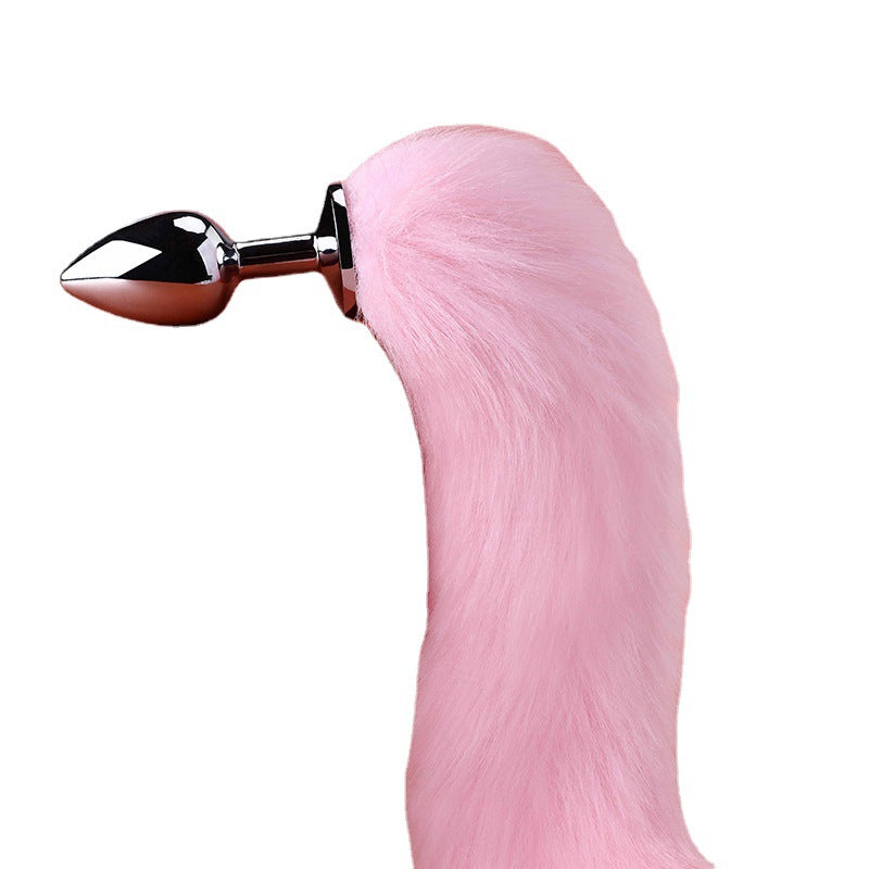 Pink Fox Tail Anal Plug Adult Toy Set