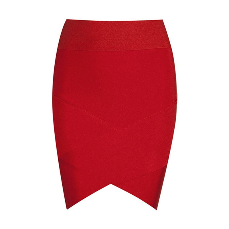 Stretchy Knit Bandage Wrap Hip Skirt