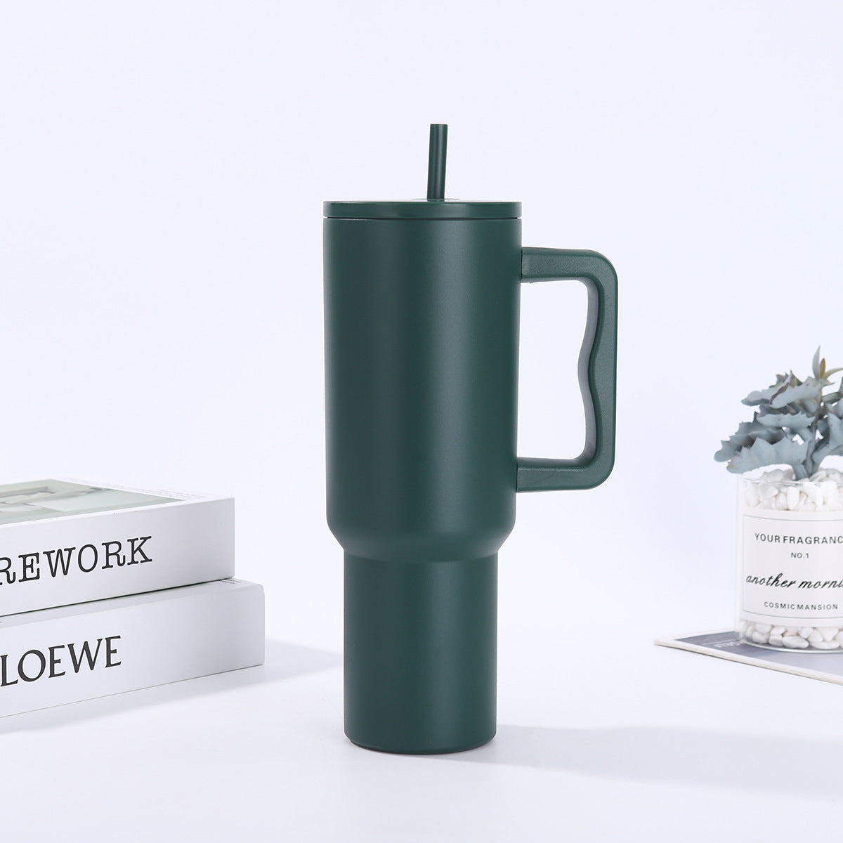 Handle-equipped insulated cup