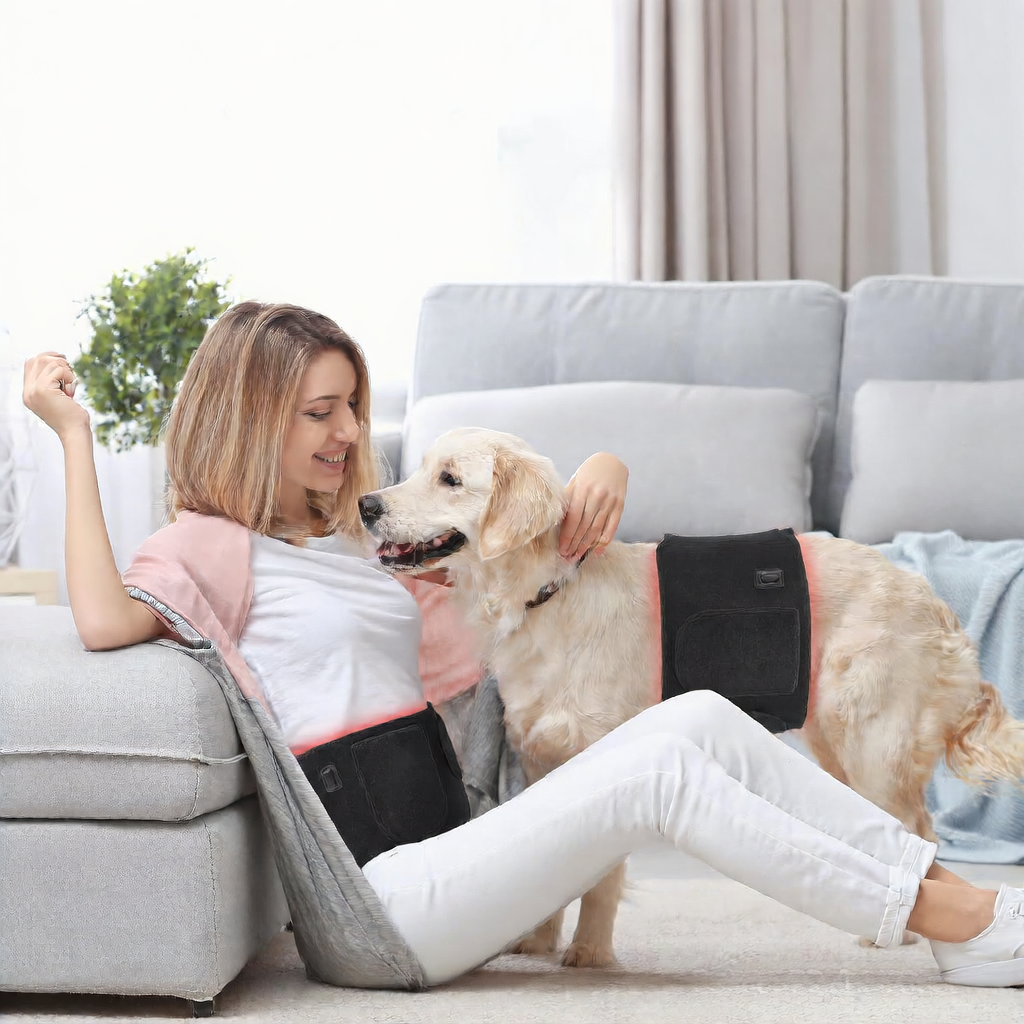 Red heating massage belt