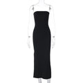One-shoulder sexy plunging backless dress