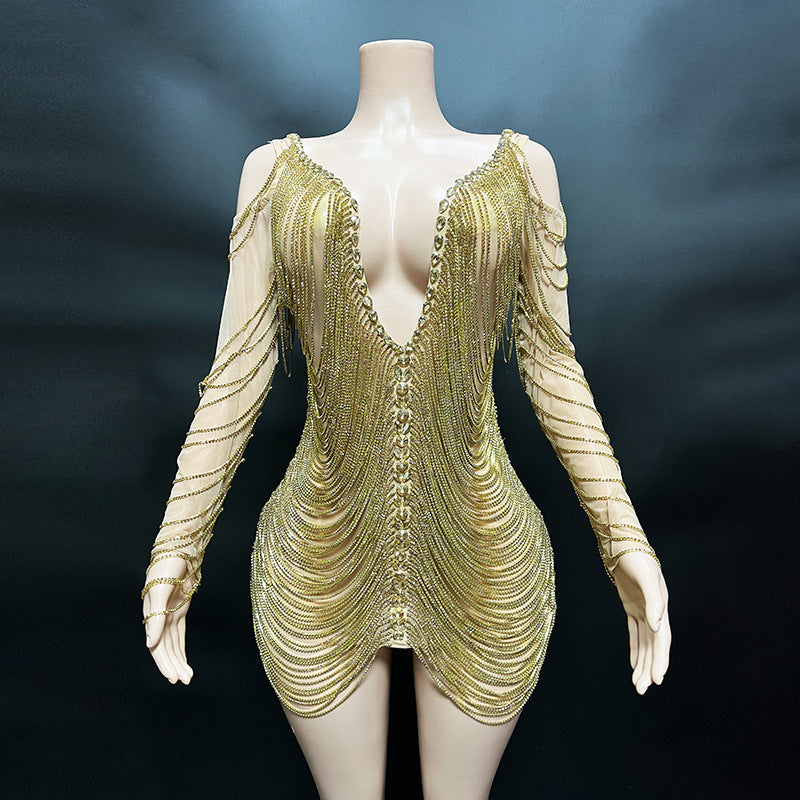 Slimming form-fitting short skirt dress