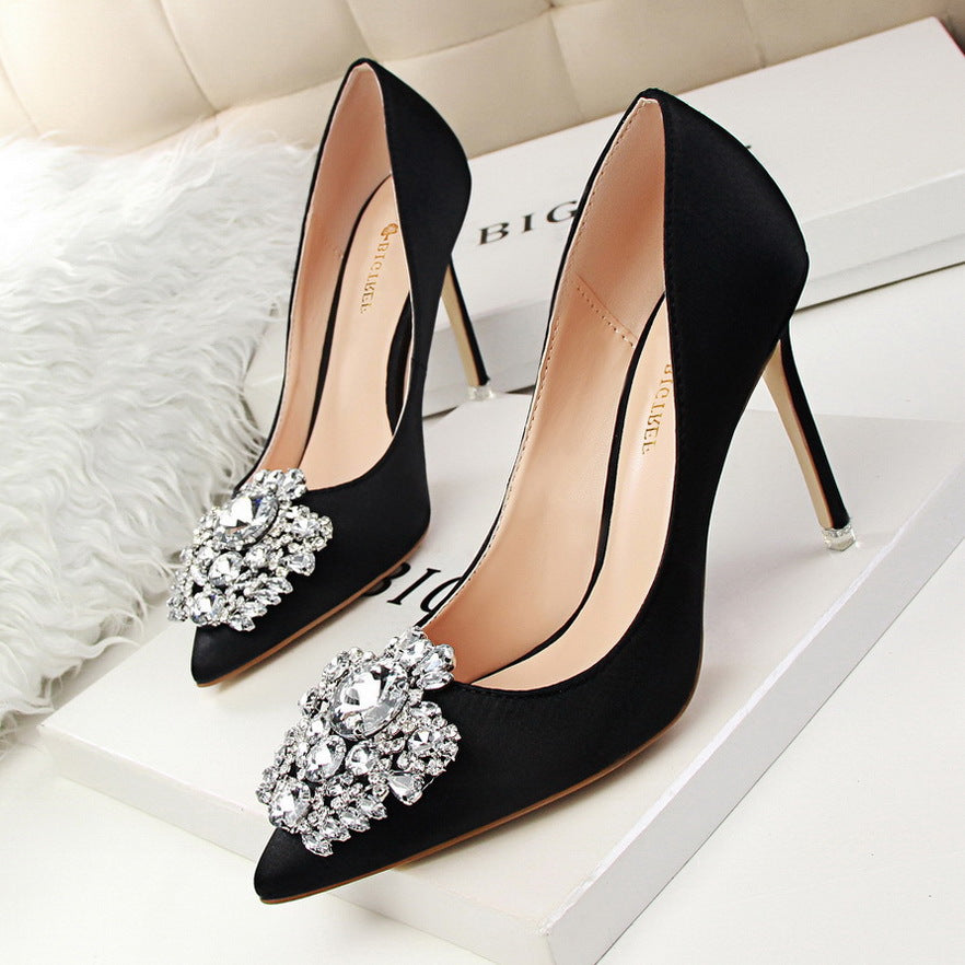 Rhinestone stiletto heels