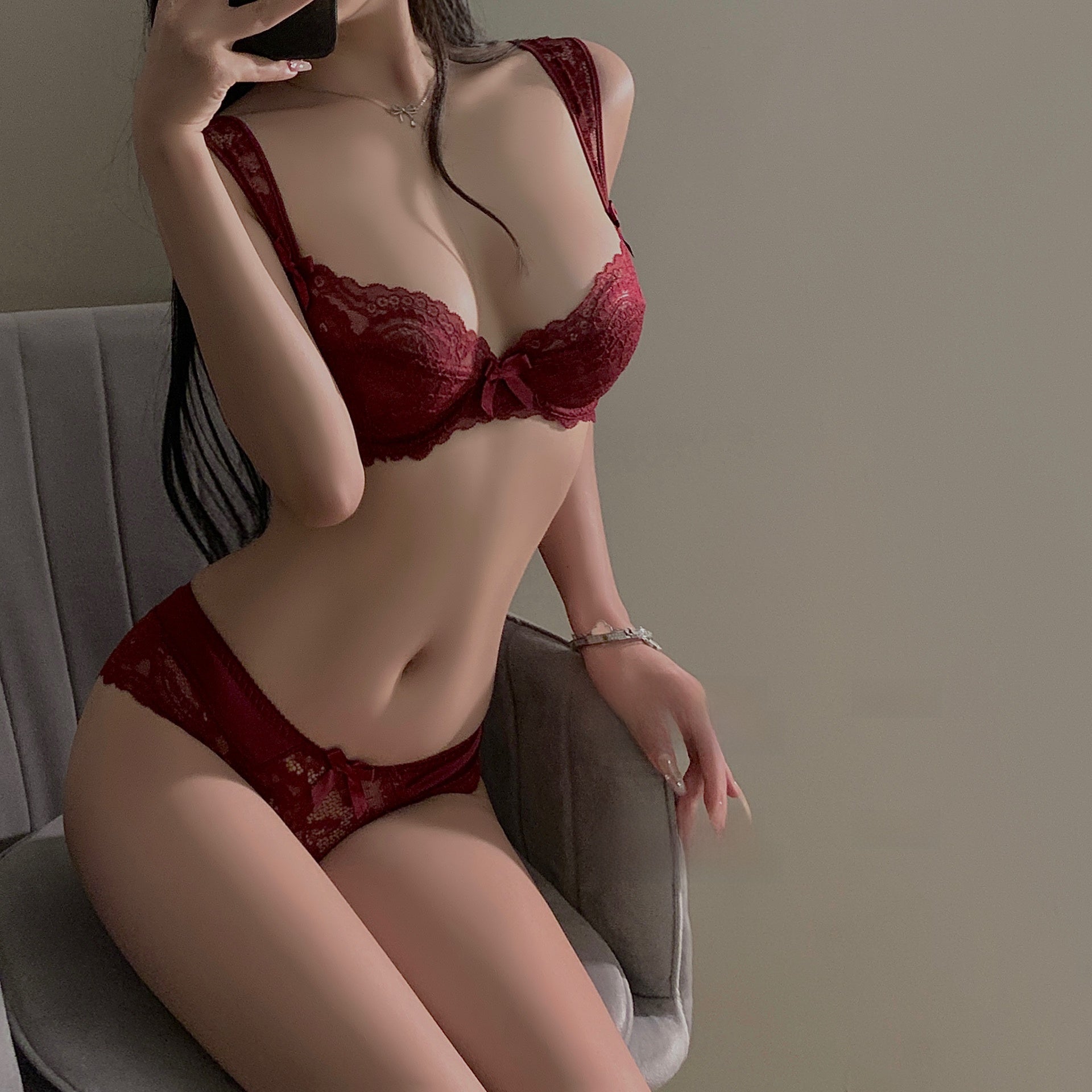 French sexy lace gathering lingerie woman