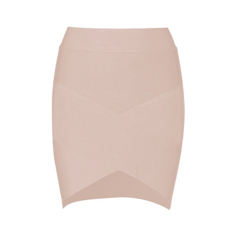 Stretchy Knit Bandage Wrap Hip Skirt