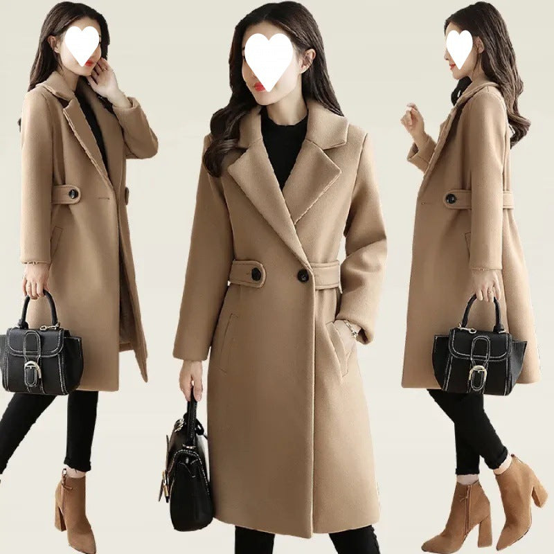 Womens Wool Blend Long Coat