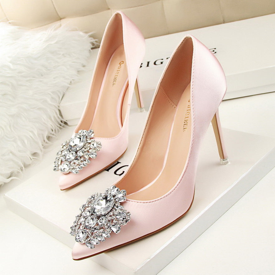 Rhinestone stiletto heels