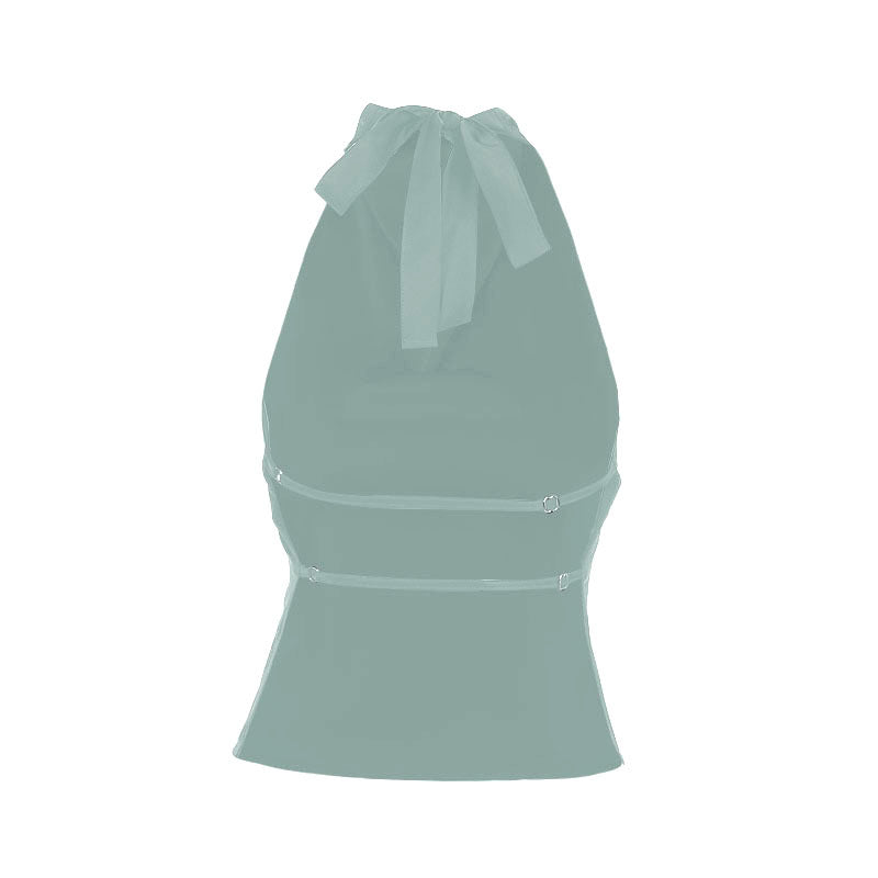 Hot girl all-match satin backless top women