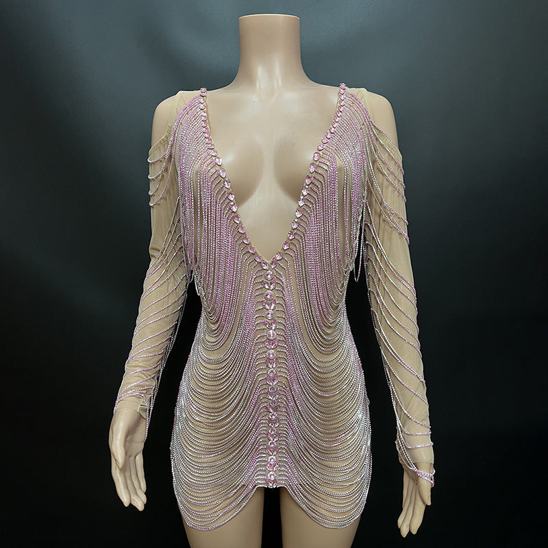 Slimming form-fitting short skirt dress