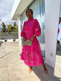 Sexy cutout long-sleeved stand-collar dress