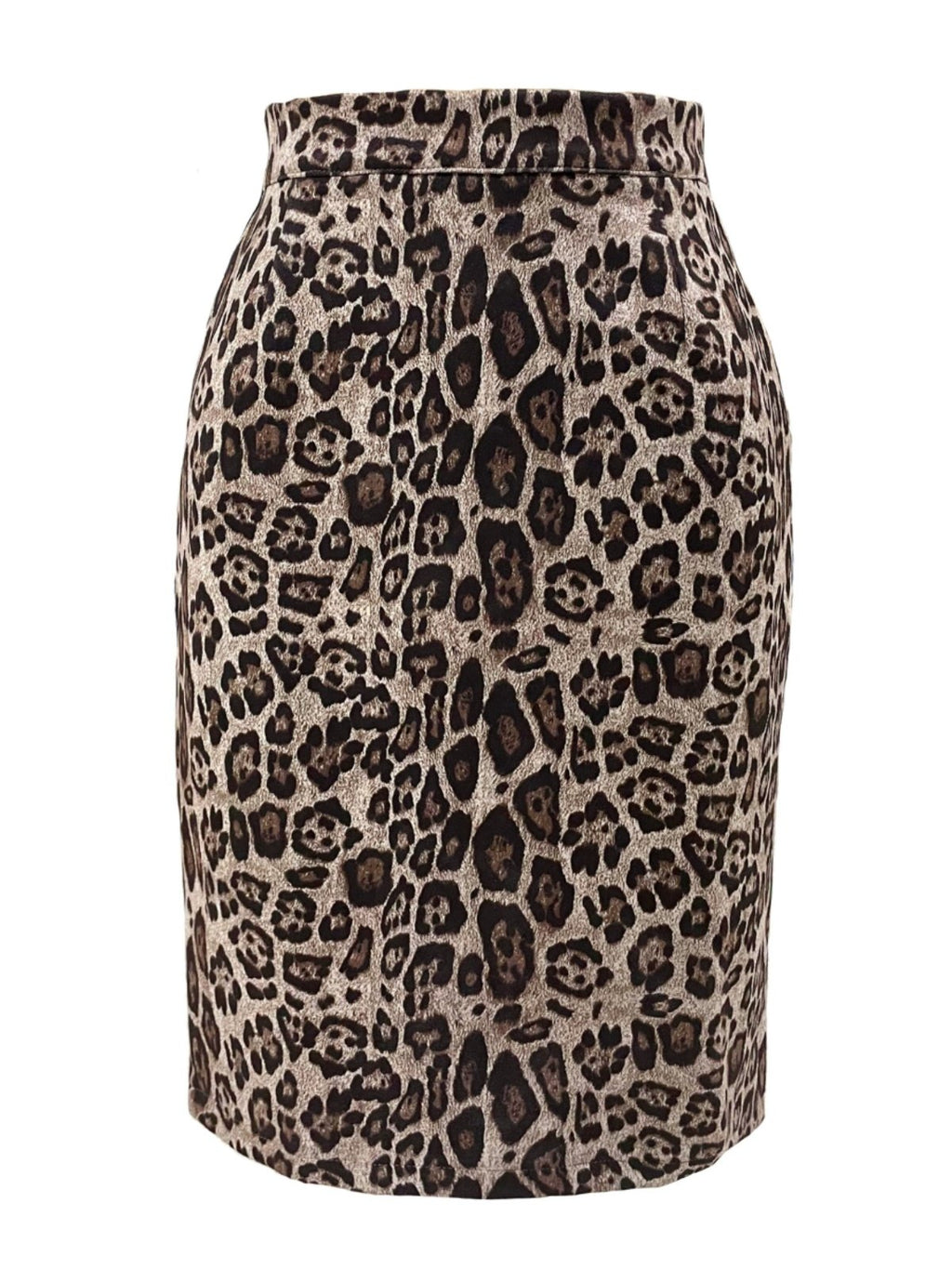 Leopard print bodycon skirt