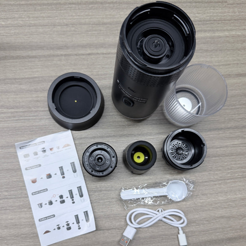 Portable capsule coffee machine