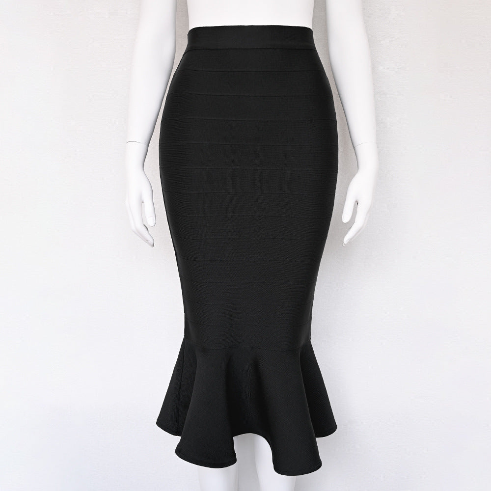 Elegant Stretch Fishtail Pencil Skirt