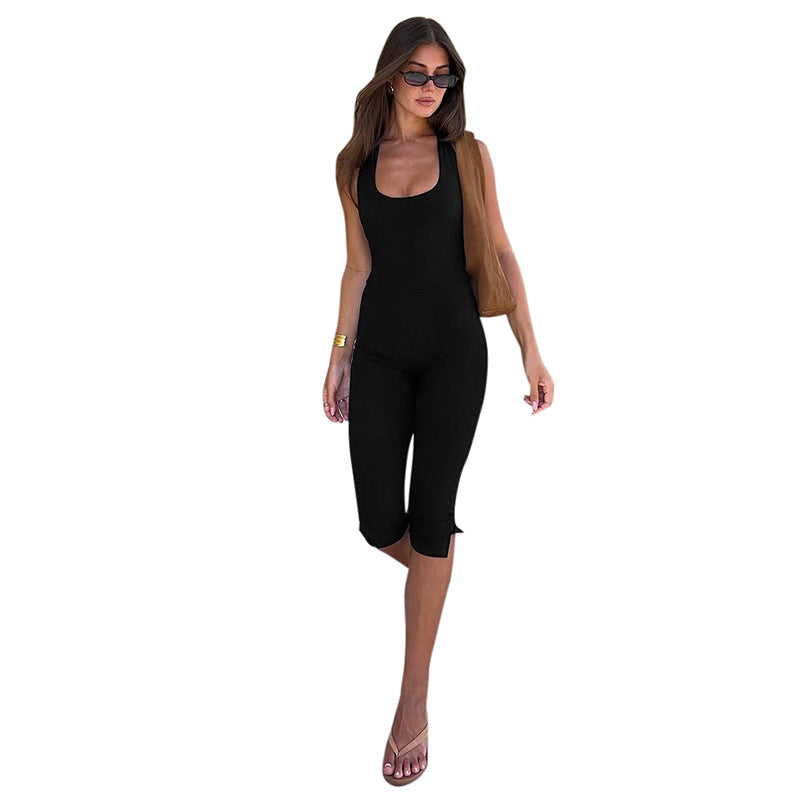 Slimming, backless, sexy, sporty and comfortable long jumpsuit