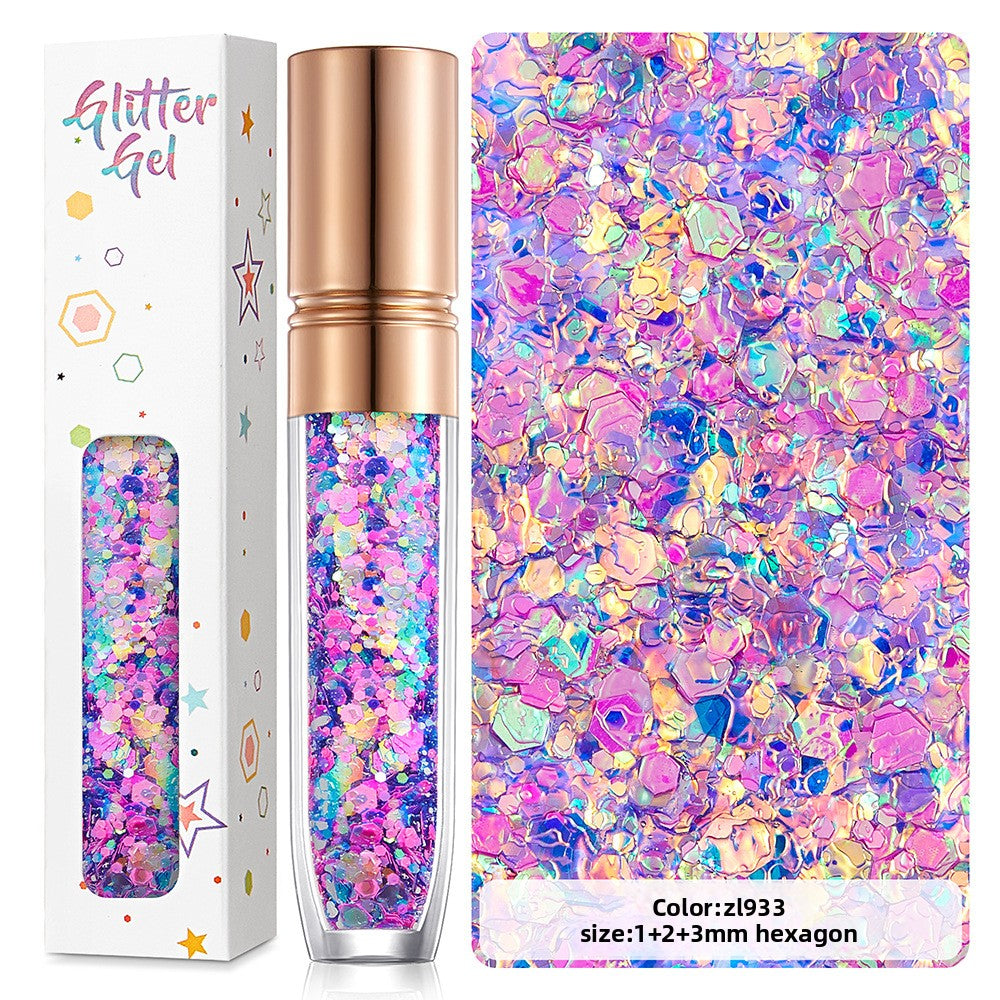 Shimmering sequin facial eyeshadow