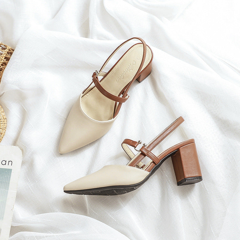 Pointed-toe sandals and high heels