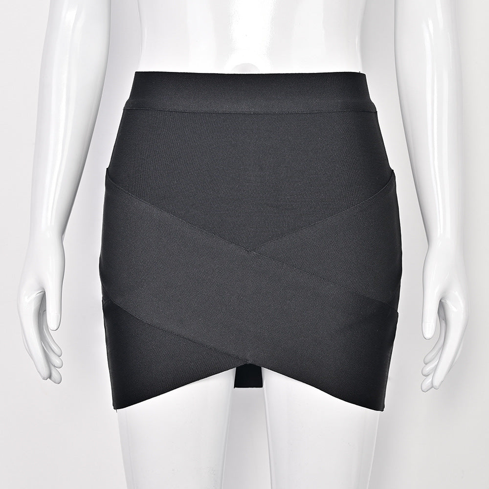 High Waist Bandage Mini Skirt