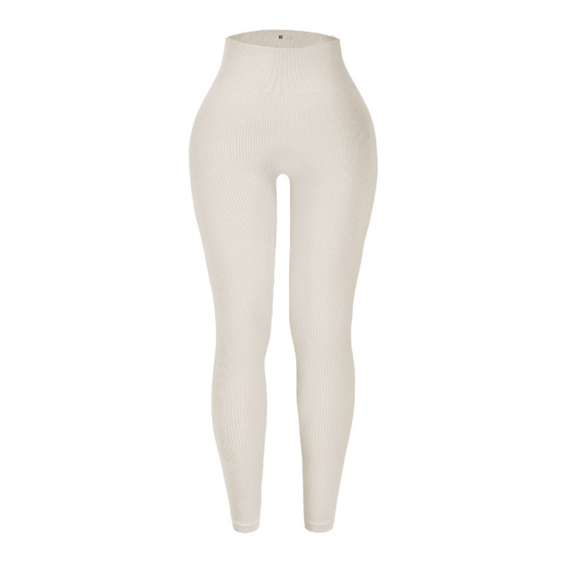 High-Waisted Ribbed Yoga Leggings for Women