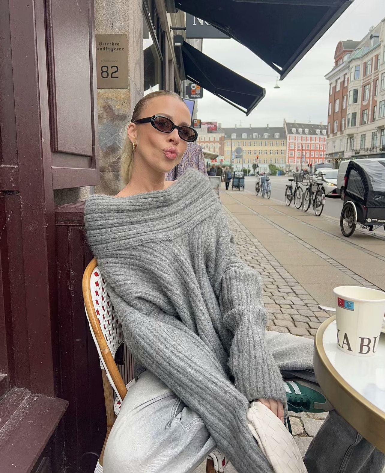 Knitted pullover sweater