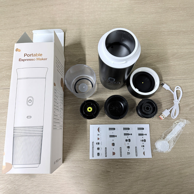 Portable capsule coffee machine