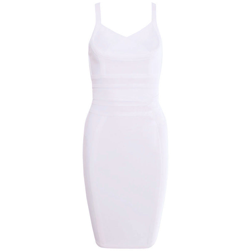 Sexy Slim-fit Sleeveless V-neck Pencil Dress