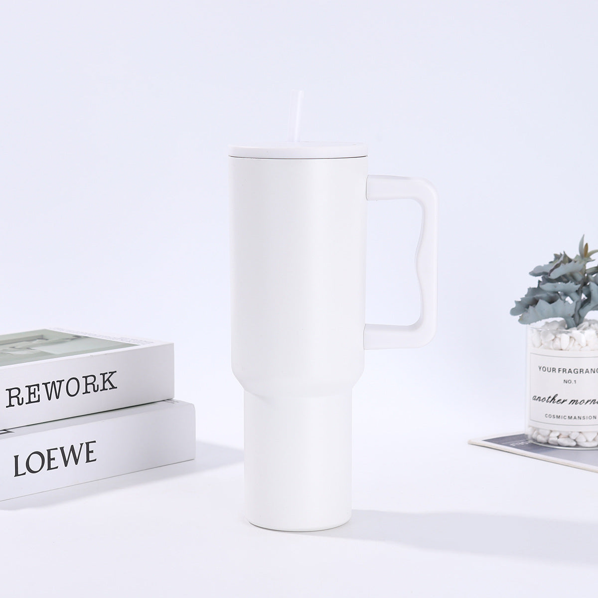 Handle-equipped insulated cup