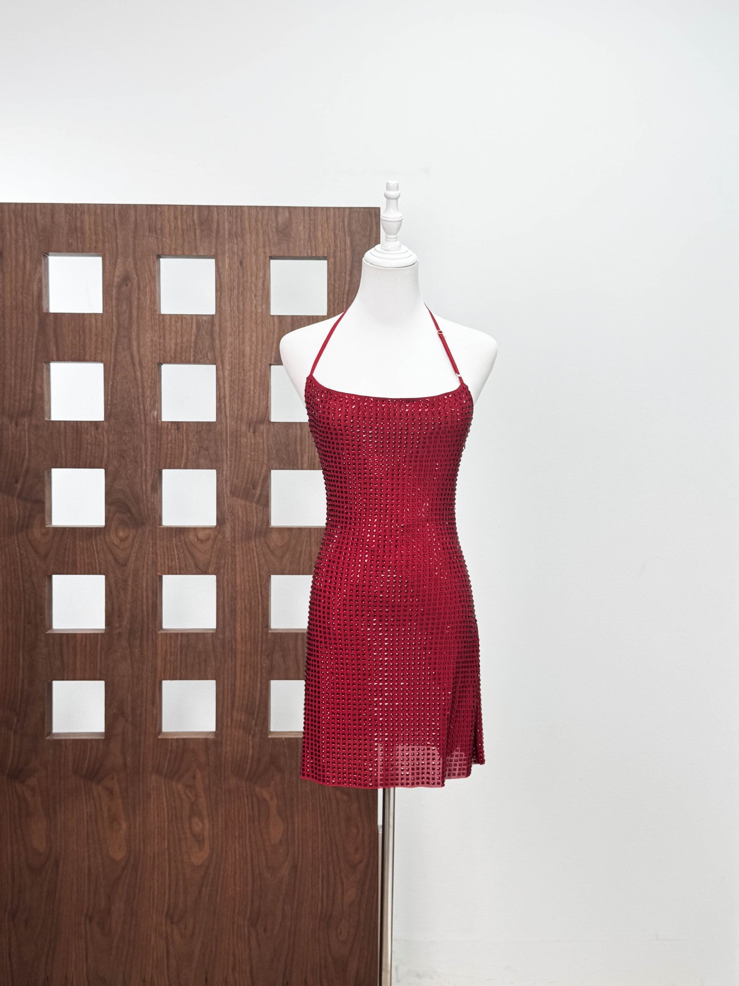 French-style beaded neckline dress