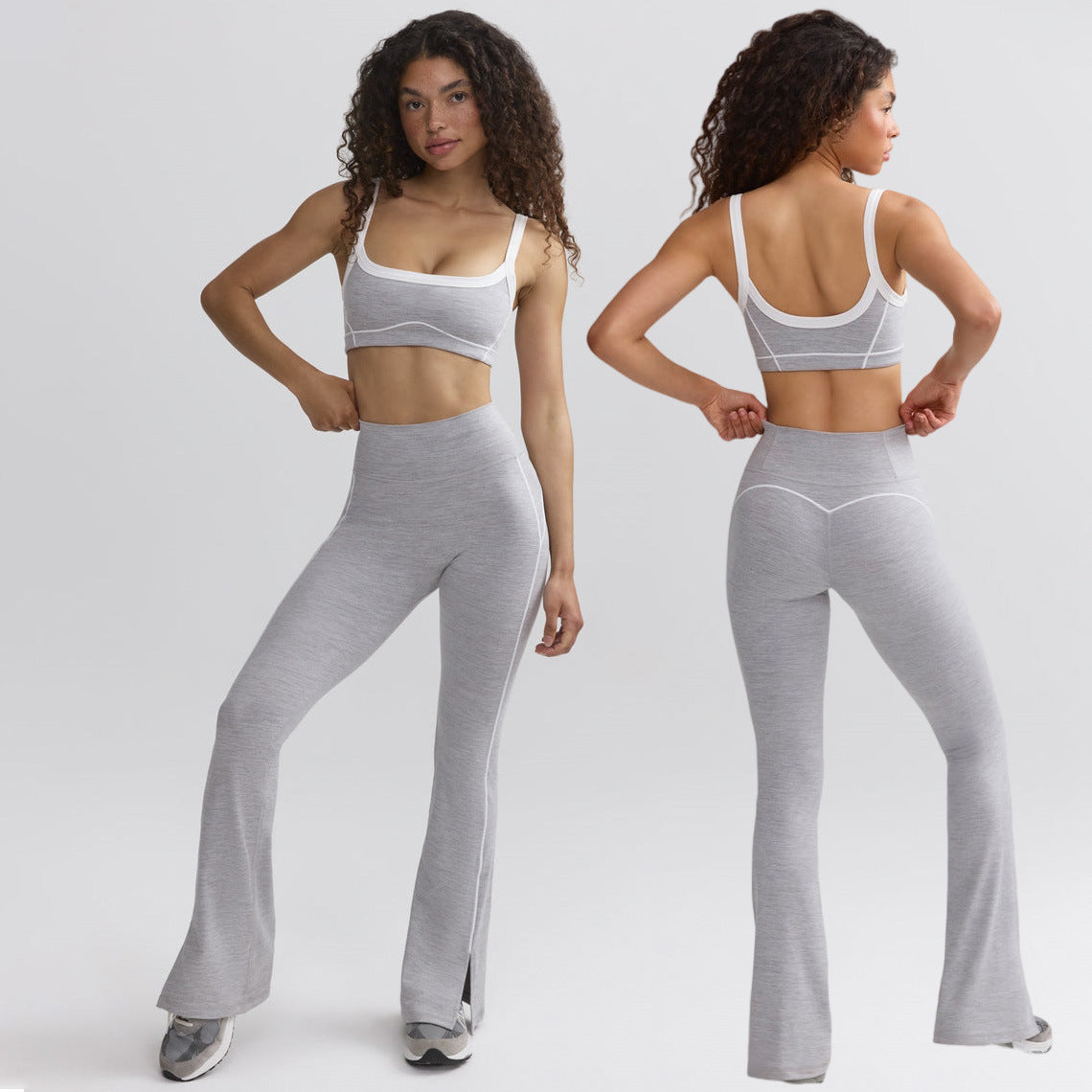 Womens High Waist Flared Yoga Pants
